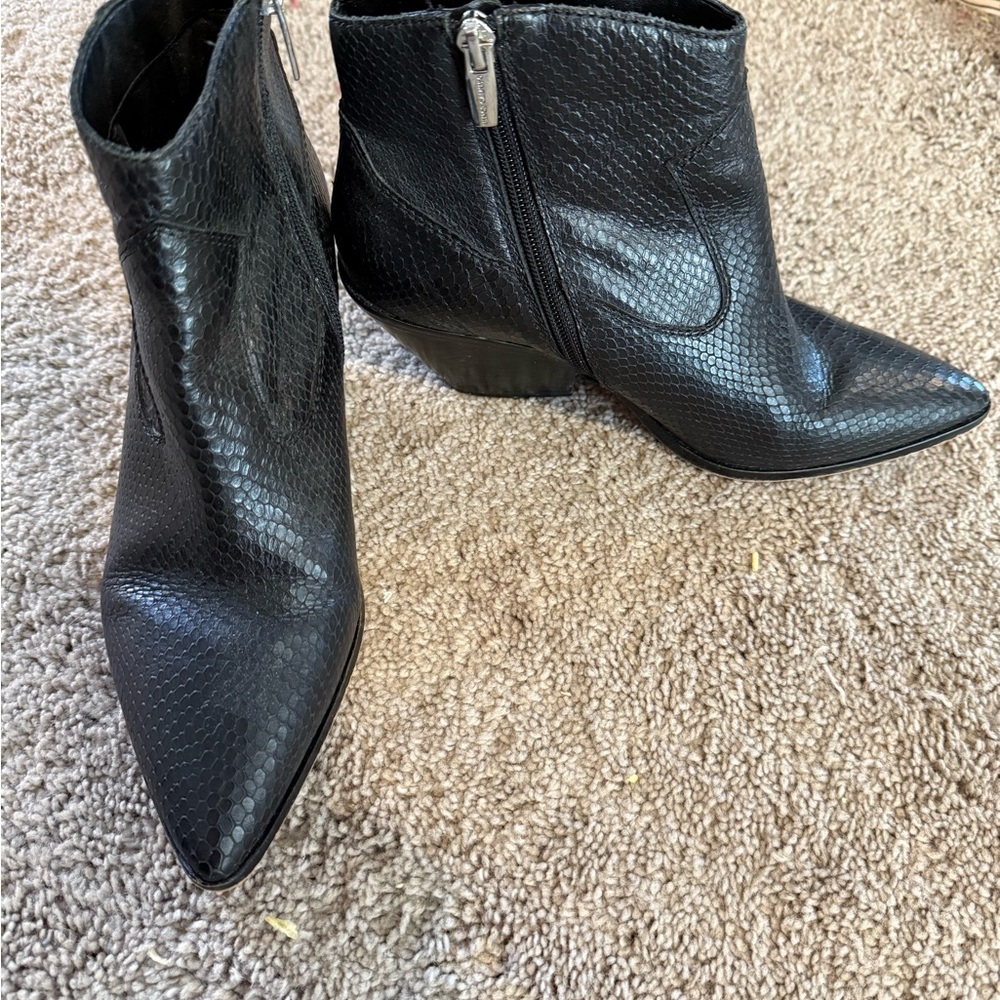 Vince Camuto Snake Embossed Pointed Toe Bootie - … - image 1